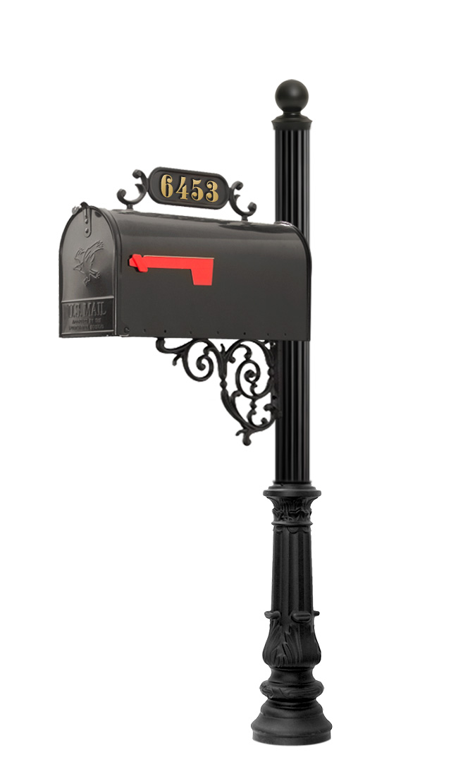 MB503 decorative mailbox and post from the residential collection